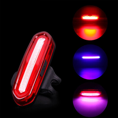 

USB Rechargeable Bicycle Rear Light Cycling LED Taillight Waterproof Red&White