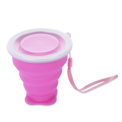

Outdoor Camping Hiking Mountaineering Silicone Folding Collapsible Cup