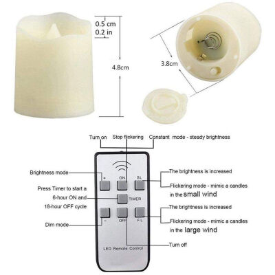 

UpperX Flameless CandlesRemote Control LED Flickering Candles Battery Operated Dancing Flame Tealight with Timer Function