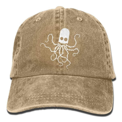 

zengjiansm Skull Octopus Adult Denim Fabric Hat for Male Women UnisexMens Females Hunting Cap