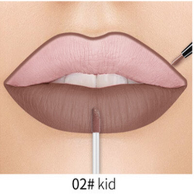 

Fashion Women 20 Colors 2 In 1 Lip Gloss&Lip Liner Matte Liquid Lipstick