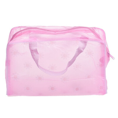 

eTya 5 Colors Make Up Organizer Bag Toiletry Bathing Storage Bag women waterproof Transparent Floral PVC Travel cosmetic bag
