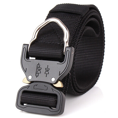 

Tactical Belt with Quick Release Buckle&Fastener Tape Heavy Duty Waist Band for Outdoor Camping Mountaineering Climbing Traini