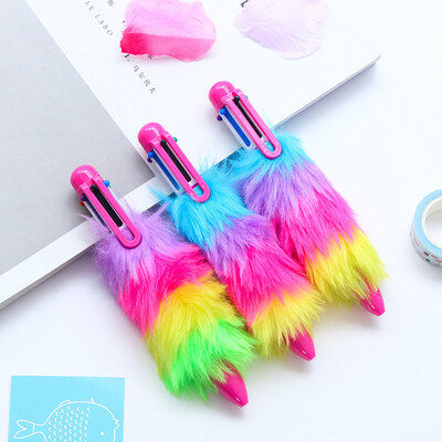 

6 Colors Multi Color Rainbow Cute Kawaii Multicolored Ballpoint Pens for Writing School Office Supplies Stationery items