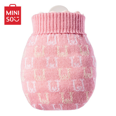 

MINISO hot water bottle warm water bag water injection hot water bag mini cute honey pot small hot water bottle 313ml pink