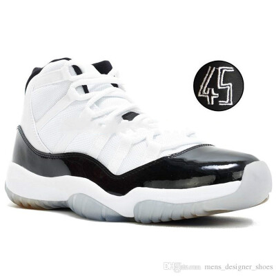 

11 XI Space Jam Bred Number 45 Concord Basketball Shoes Men Women Shoes 11S Platinum Tint Grey Suede Gamma Blue Sports Sneakers