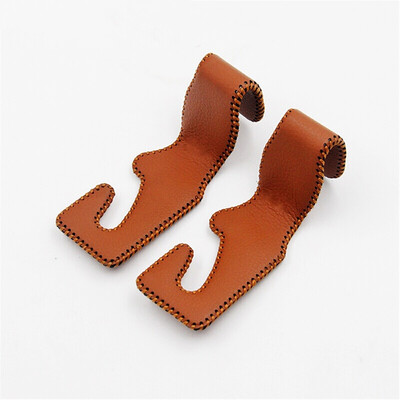 

PU Leather Clips Automotive Metal Car Seat Hook Auto Headrest Hanger Bag Holder for Car Bag Purse Cloth Grocery Storage