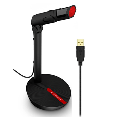 

Karaoke Microphone Vocal Record Singing Studio PC USB 35mm for Computer Vol Adjust Switch Rotatable Flexible Professional Mic