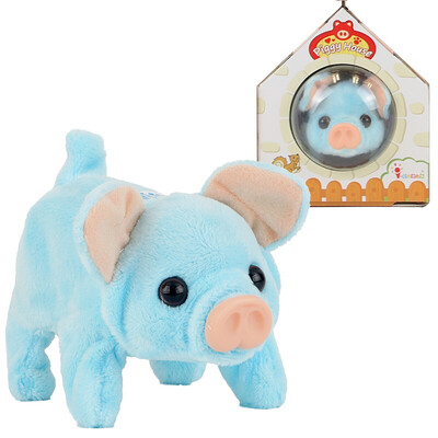 

Yazhijie Pig Year Mascot Plush Electric Toy Pig Pet Rainbow Prayer Qifu Pig Blue Xiaoying