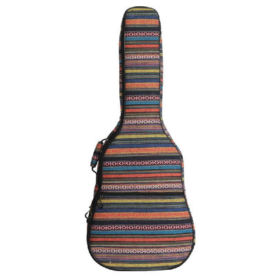 

Personality National Style Acoustic Guitar Bag Backpack Adjustable Shoulder Strap Padded with Cotton Suitable for 40" 41" Wooden G