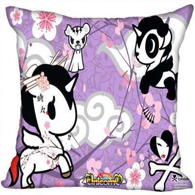 

Tokidoki Pillow Cover Bedroom Home Office Decorative Pillowcase Square Zipper Pillow Cases Satin Fabric No Fade