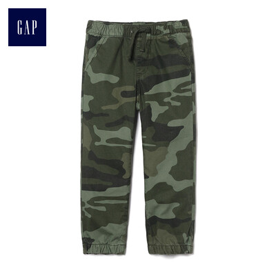 

GAP flagship store mens thick padded simple&comfortable elastic waist pants 398733 green camouflage 4YRS