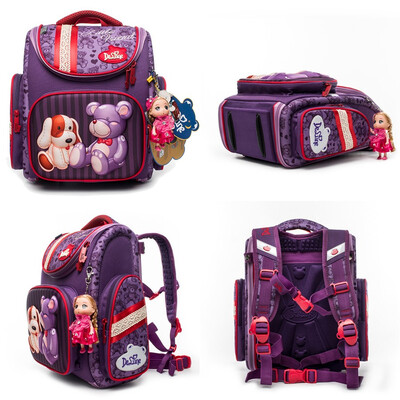 

New School Bag for girls boys bear pattern backpack children schoolbag Orthopedic Backpacks mochila infantil Grade 1-5