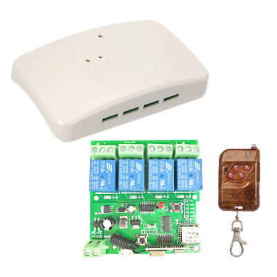 

eWeLink 433Mhz Smart Remote Control Wireless Switch Universal Module 4ch DC 5V 12V 32V Wifi Switch with Shell Timer Phone APP Remot