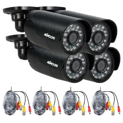 

KKMOON 4pcs 800TVL CCTV Outdoor Camera Set IR CUT Bullet Video Surveillance JR1W