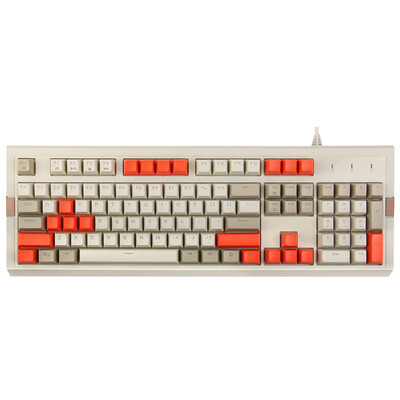 

Black Jue AJAZZ AK510 mechanical keyboard retro RGB mechanical keyboard PBT key cap green axis game office computer notebook eat chicken keyboard