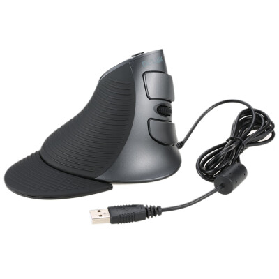 

Delux USB Wired Ergonomic Vertical Optical Mouse Computer Mice Adjustable 1600 DPI 5D Buttons with Removable Palm Rest