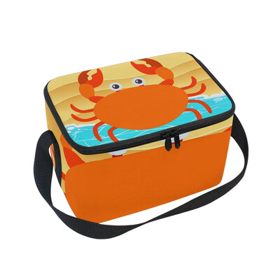 

ALAZA Lunch Box Insulated Crab Pattern Lunch Bag Large Cooler Tote Bagfor Men Women