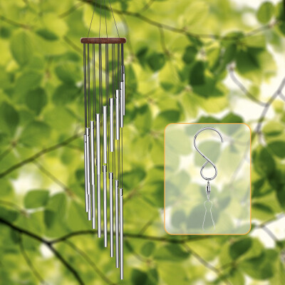 

Esonmus 35" Wind Chimes Aluminum Tube Chimes European Style Windbells with 2 Hooks