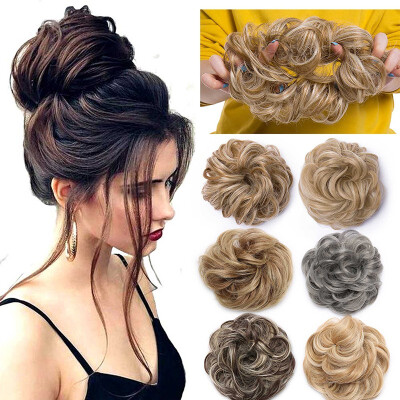 

Real Natural Curly Messy Bun Hair Extensions Hair Piece Scrunchie Updo Hair Extensions