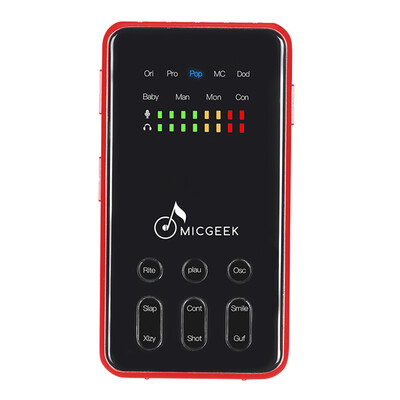 

MICGEEK Mi520 Portable Karaoke Mobile Sound Card Multi Modes DSP Digital Audio Voice Change Speaker Microphone for Smartphone Live