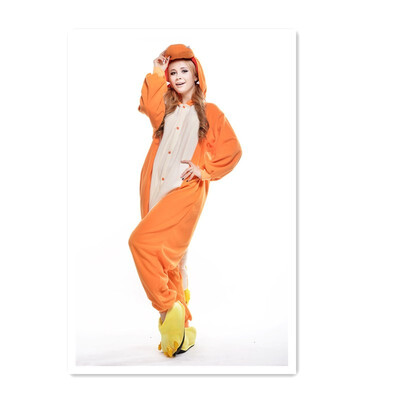 

Cartoon Pajamas Cosplay Flannel Pajamas Womens Winter Pajamas Unisex Adult Fire Dragon Animal Pajamas