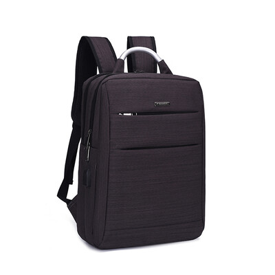 

Practical Business Leisure Computer Oxford Fabric PU Backpack Male Female USB Charging Travel Schoolbag Bag