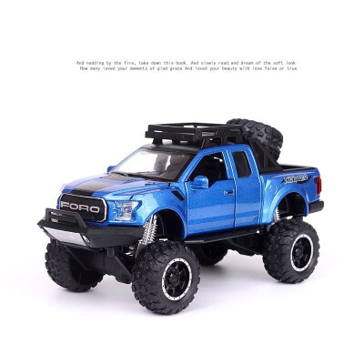 

Simulation of the raptor F150 off-road boxed alloy car model exploded version with shock absorber childrens toy car