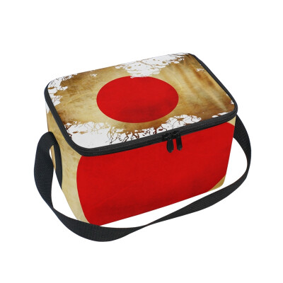 

ALAZA Flag Of Japan Lunch Box Insulated Lunch Bag Large Cooler Tote Bag for Men Women Girls Boys