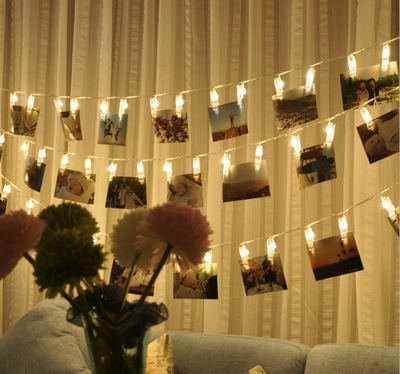 

LED light battery operated with photo clip interior decoration fairy lamp bedroom bedroom wedding party