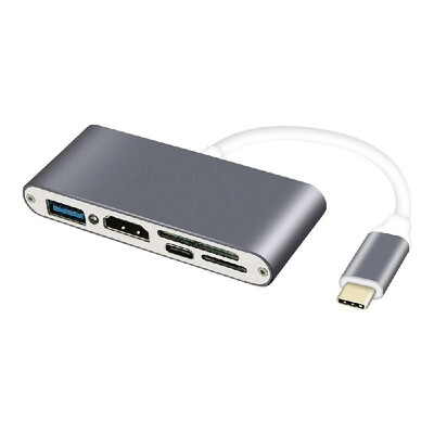 

IRC-18 Type C Hub 5 In 1 Multi-port Adapter Type-C to USB30 TF Card Port 4K HD Interface Memory Card Port Type-C USB20 R