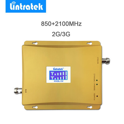 

Lintratek 2G 3G dual band signal repeater 850 2100Mhz cellular signal booster GSM UMTS 2100 Mobile phone amplifier full kit40