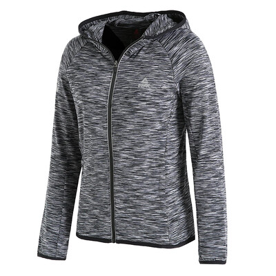 

PEAK womens sweater fall winter new hooded cardigan sports&leisure training jacket jacket DF683062 deep flower gray XL code
