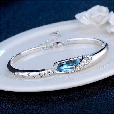 

NeillieN S925 Sterling Silver bracelet Muses eye bracelet Austrian crystal bracelet womanfashion bracelethand chain