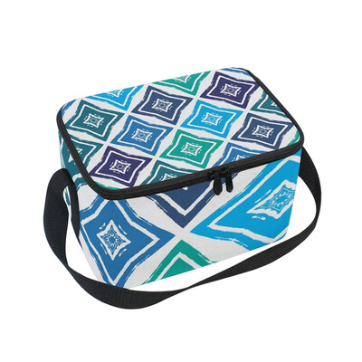

ALAZA Lunch Box Insulated Geometric Shape Lunch Bag Large Cooler Tote Bagfor Men Women