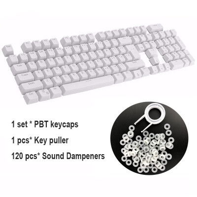 

104 English PBT Keycaps for Mechanical Keyboard Compatible with MX Switches Transparent Support Led Lighting Keycaps