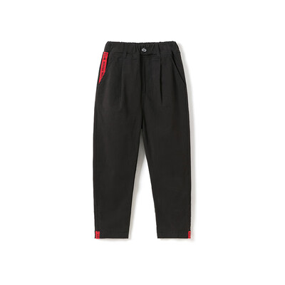 

Yibei Huangcheng boy sports pants 2019 spring loose cotton trousers 3-12 years old new solid color casual pants tide pants 1119112055 black 130cm