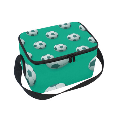 

ALAZA Lunch Box Insulated Soccer Ball Lunch Bag Large Cooler Tote Bag for Men Women