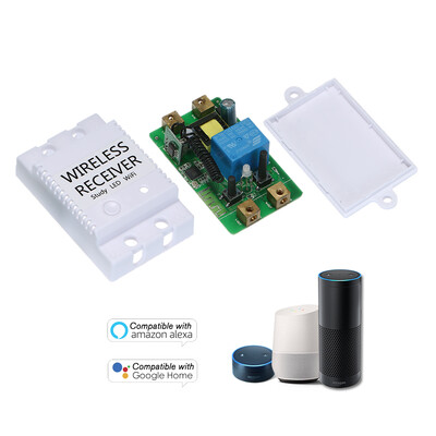 

WIFI433MHz RF Wireless Remote Control Switch For eWeLink 1 CH AC 85-275V Compatible with Amazon Alexa & for Google Home Voice Cont