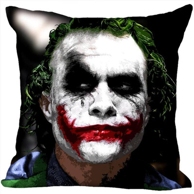 

Joker Pillow Cover Bedroom Home Office Decorative Pillowcase Square Zipper Pillow Cases Satin Fabric No Fade 35x35CM
