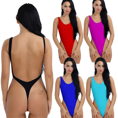 

Sexy Women One-Piece Push Up Bikini Swimwear Monokini High Cut Backless Leotard Thong Bodysuit