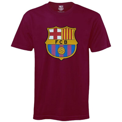 

FC Barcelona Official Football Soccer Gift Kids Crest T-Shirt
