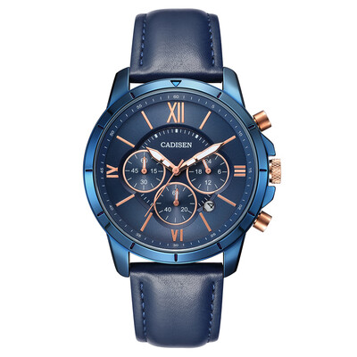 

Cadisen Watch Men Sport Chronograph Clock Quartz Wristwatch Business Waterproof Watch Men