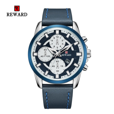 

REWARD Mens Belt Calendar Waterproof Quartz Watch Business Casual