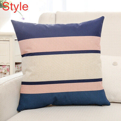 

Cotton Linen Pattern Pillow Car Sofa Pillow Cushion Lumbar Pillow 1 Piece Set 45X45CM