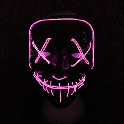 

Halloween Mask LED Light Up Party Masks The Purge Election Year Great Funny Masks Festival Cosplay Costume Supplies Glow In Dark