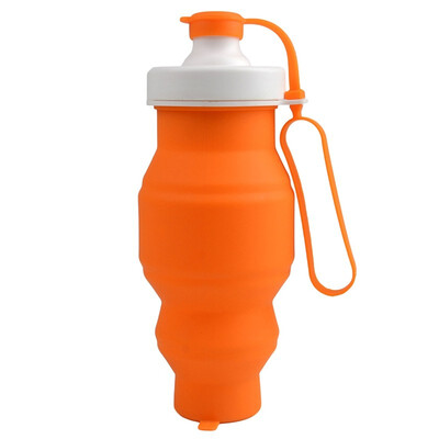 

520ML Ultralight Folding Silicone Water Bottle PP free Portable sport water bag bottle Soft Flask for Camping Travel Running Hikin