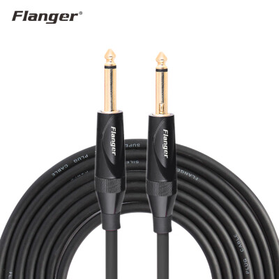 

Flanger FLG-004 Super Silent Musical Instrument Cable Cord 635mm TRS Straight to Right-angle Plugs 3 Meters 10 Feet for Electric