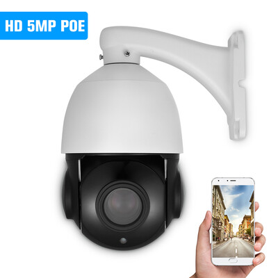 

5MP POE Camera 13" CMOS Wireless Dome Camera 18 Auto-focus PTZ IP Camera 6pcs IR Lamps IR-CUT Night Vision Outdoor IP66 Waterproo