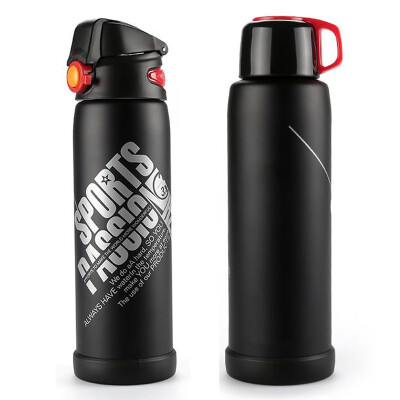 

304 Stainless Steel Bicycle Riding Sports Water Bottle Portable Double Cover Vacuum Cup